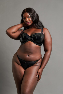 Studded Seduction Black Bra £44 €63 CAD $93 AUS $97.95, Brazilian £19 €29 CAD $35 AUS $38.95 4