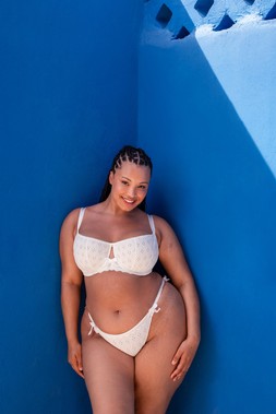 Flora, Balcony Bra, White, £32.00, US$65.00, CA$80.00, €48.00, A$80.00, Flora, Tanga, White, £16.00, US$32.00, CA$40.00, €26.00, A$40.00