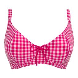 HOLIDAY CHECK SCOOPED BALCONY BIKINI TOP £37.00 $64.00 CAD$95.00 €50.00 AUS$95.00