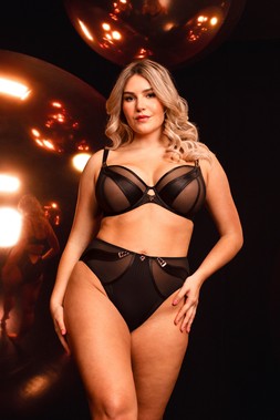 Suspense, High Waist Brief, Black, £26.00, US$51.00, CA$68.00, €36.00, A$78.00, Suspense, Plunge Bra, Black, £46.00, US$88.00, CA$115.00, €72.00, A$120.00