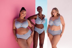 Victory, Side Support Balcony Bra, Periwinkle Blue, £34.00, US$64.00, CA$78.00, €51.00, A$84.95 & Victory, Short, Periwinkle Blue, £17.00, US$29.00, CA$31.00, €26.00, A$34.95