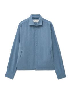 Neem London Recycled Cotton Chambray Sky Blouson £179