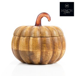 Hinch Home Wooden Pumpkin Candle