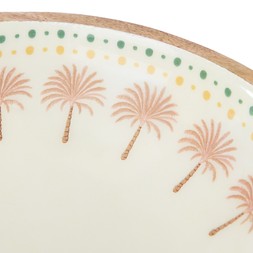 Desert Dusk Mango Wood Round Serving Bowl