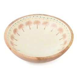 Desert Dusk Mango Wood Round Serving Bowl