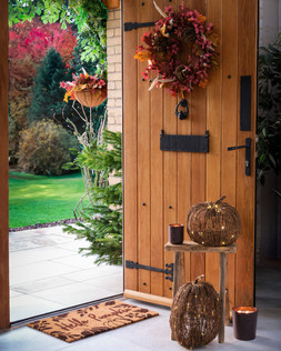 Hinch Home Fall Entrance