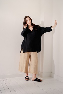 Adele Cotton Top - Black, £72