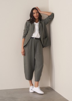 Jessie Barrel Leg Linen Trousers, £110 & Lorian Linen Jacket, £145