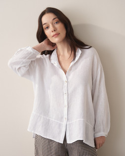 Moira Linen Shirt – White, £95