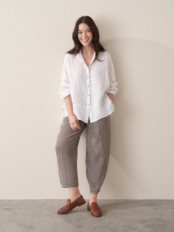 Moira Linen Shirt – White, £95