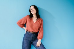 Skye Terracotta Embroidered Top, £89