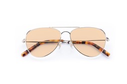 Lennox Chrome Gold Lenses Tangerine £85