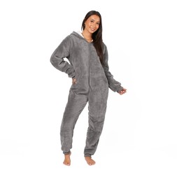 OHS Adults Sherpa Fleece Onesie - Charcoal - £14.00