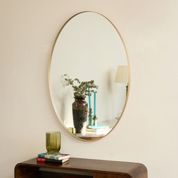 Portland | Oval Gold Mirror
