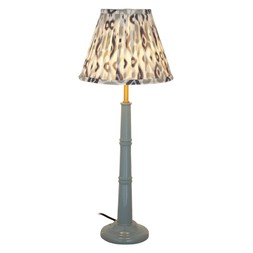 Small Bamboo Table Lamp Blue