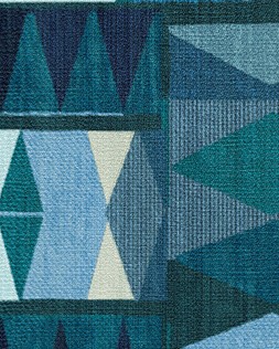 Ruggable - Jungalow Collection - Cadra Blue Teal - 150 x 215 cm - Flatwoven £349, Tufted £479 (Detail)- EMBARGOED UNTIL 2ND JULY 2026