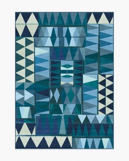 Ruggable Jungalow Collection Cadra Blue Teal 150 x 215cm Flatwoven £349, Tufted £479