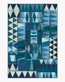 Ruggable Jungalow Collection Cadra Blue Teal 185 x 275cm Flatwoven £429, Tufted £599