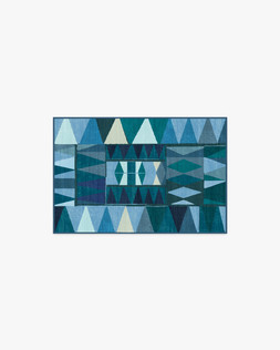 Ruggable Jungalow Collection Cadra Blue Teal 60 x 90cm Flatwoven £99, Tufted £119