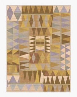 Ruggable - Jungalow Collection - Cadra Ochre - 275 x 365 cm - Flatwoven £799, Tufted £1,049 (Aerial)  - EMBARGOED UNTIL 2ND JULY 2026