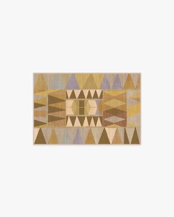 Ruggable - Jungalow Collection - Cadra Ochre - 60 x 90 cm - Flatwoven £99, Tufted £119 (Aerial)  - EMBARGOED UNTIL 2ND JULY 2026