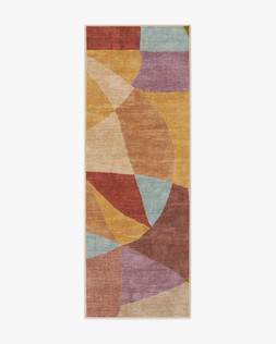 Ruggable - Jungalow Collection - Kayla Rust Multicolor - 75 x 215 cm - Flatwoven £159, Tufted £189 (Aerial)- EMBARGOED UNTIL 2ND JULY 2026