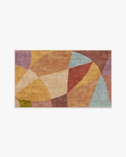 Ruggable - Jungalow Collection - Kayla Rust Multicolor - 90 x 150 cm - Flatwoven £179, Tufted £239 (Aerial)- EMBARGOED UNTIL 2ND JULY 2026