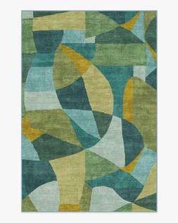Ruggable - Jungalow Collection - Kayla Teal Green - 185 x 275 cm - Flatwoven £429, Tufted £599 (Aerial)