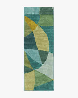 Ruggable Jungalow Collection Kayla Teal Green 75 x 215cm Flatwoven £159, Tufted £189