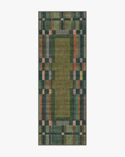 Ruggable Jungalow Collection Lad Olive 75 x 215cm Flatwoven £159, Tufted £189