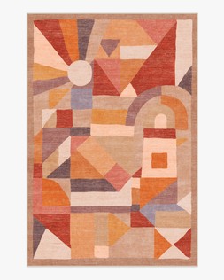 Ruggable - Jungalow Collection - Orilla Sunset - 185 x 275 cm - Flatwoven £429, Tufted £599 (Aerial)-  Embargoed until 2nd July 2026