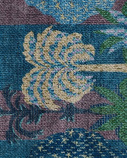 Ruggable - Jungalow Collection - Palmistry Pinstripe Blue - 150 x 215 cm - Flatwoven £349, Tufted £479 (Detail)- EMBARGOED UNTIL 2ND JULY 2026