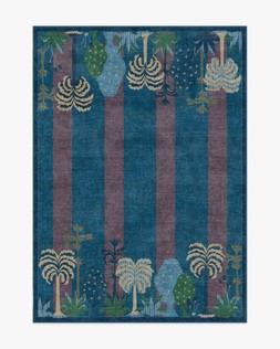 Ruggable Jungalow Collection Palmistry Pinstripe Blue 150 x 215cm Flatwoven £349, Tufted £479