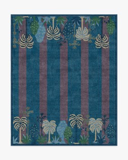 Ruggable Jungalow Collection Palmistry Pinstripe Blue 245 x 305cm Flatwoven £599, Tufted £849