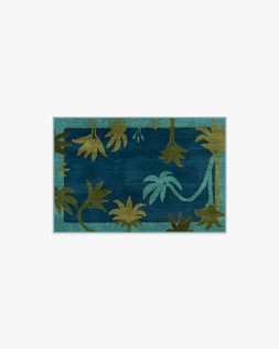 Ruggable Jungalow Collection Sabal Blue Teal 60 x 90cm Flatwoven £99, Tufted £119