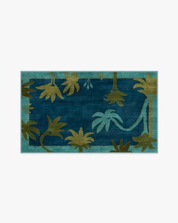 Ruggable Jungalow Collection Sabal Blue Teal 90 x 150cm Flatwoven £179, Tufted £239