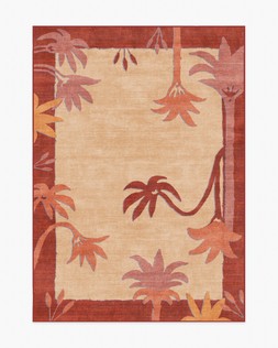 Ruggable - Jungalow Collection - Sabal Cream Sunset - 150 x 215 cm - Flatwoven £349, Tufted £479 (Aerial)- EMBARGOED UNTIL 2ND JULY 2026