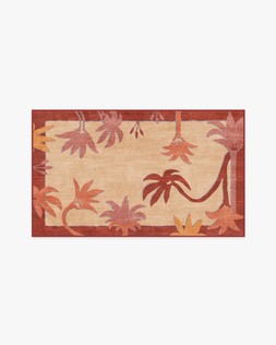 Ruggable - Jungalow Collection - Sabal Cream Sunset - 90 x 150 cm - Flatwoven £179, Tufted £239 (Aerial)- EMBARGOED UNTIL 2ND JULY 2026