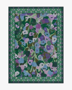 Ruggable - Jungalow Collection - Vera Green Plum - 150 x 215 cm - Flatwoven £349, Tufted £479 (Aerial)