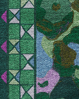 Ruggable - Jungalow Collection - Vera Green Plum - 150 x 215 cm - Flatwoven £349, Tufted £479 (Detail)