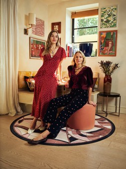 Portobello Road Soft Pink & Black Rug