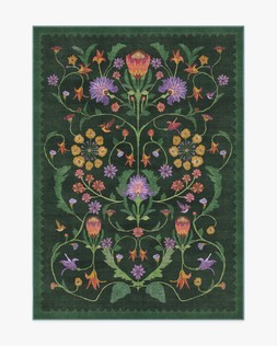 Iris Apfel Protea Forest Green Rug