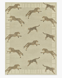 Leaping Cheetah Sand Rug