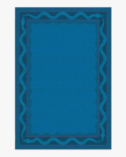 Matthew Williamson Serpent Border Azure Rug 185x275 Flatwoven - £419.00