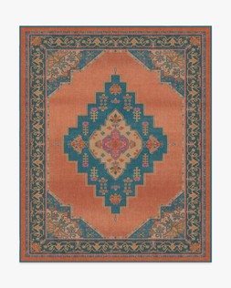 Matthew Williamson Sunset Bazaar Tropic Coral Rug 245x305 flatwoven - £589.00