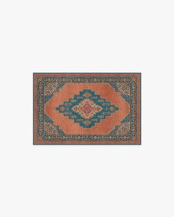 Matthew Williamson Sunset Bazaar Tropic Coral Rug 60x90 flatwoven - £119.00