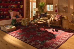 Zebras Red Rug