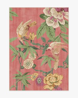 Sanderson Bamboo & Bird Blossom Pink Tufted Rug 245 x 305 £619