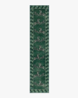 Zebras Green Rug