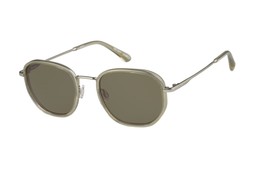 Barbour BAS-3077 Tan Crystal & Silver Men's Sunglasses